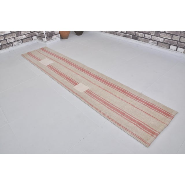 Vintage Anatolian Hemp Runner Rug For Sale - Image 4 of 6