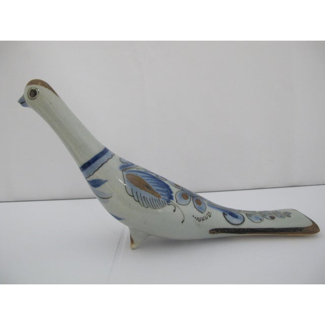 Ken Edwards El Palomar Blue Tonala Mexico Folk Pottery Dove Bird Figurine Pair For Sale - Image 9 of 15