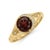 Contemporary Natural Garnet Celestial Ring • Moon.& Starburst Gemstone Signet Ring • Unique Garnet Engagement Ring • Us 7 For Sale - Image 3 of 3