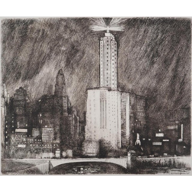 Donald Shaw MacLaughlan Chicago: the Wacker Drive, c. 1931 Original engraving Signed in the plate On vellum 38 x 50 cm...