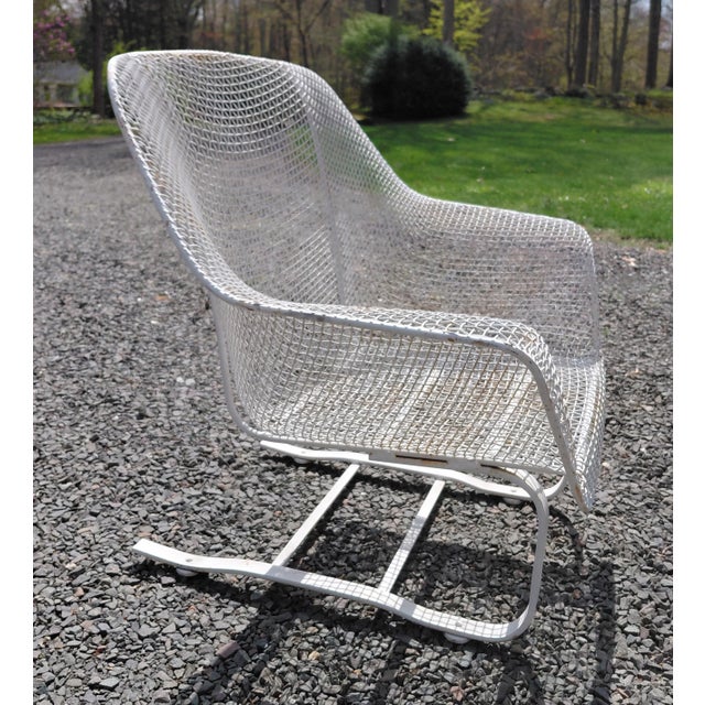 Woodard Sculptura Spring Chair c. 1950. It is 32.5" wide x 31.5" high x 27" deep. Seat height is 12.5" high. Nice clean...