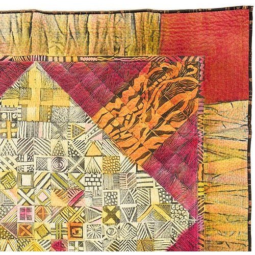 Lenore Davis Diamond and Cross II Art Quilt For Sale - Image 4 of 10