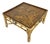 C. 1970s Italian Oyster Burl and Wrapped Bamboo Coffee Table For Sale