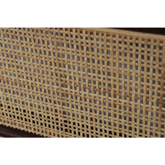 Mid Century Asian Influenced Queen Size Cane Back Headboard Chairish