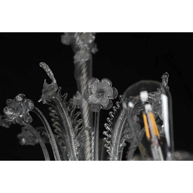 Six-Arm Venetian Murano Chandelier. Restored For Sale - Image 11 of 13