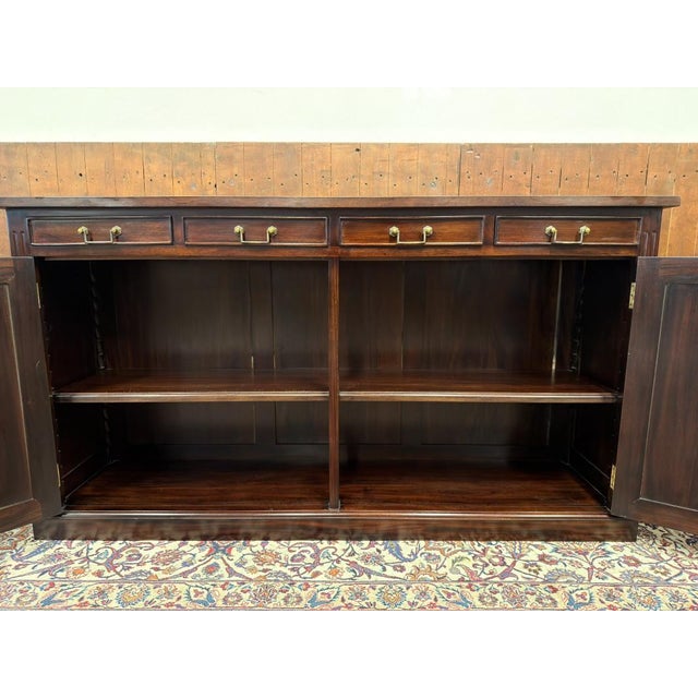 English Office Sideboard in Teak For Sale - Image 12 of 16