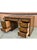 Mid-Century Modern Sligh Walnut Faux Bamboo and Stenciled Leather Top Insert Executive Desk For Sale - Image 3 of 10