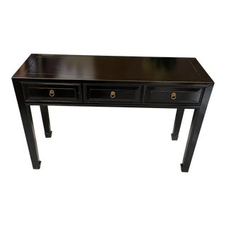 1990s Vintage Asian 3 Drawer Ming Console Table For Sale