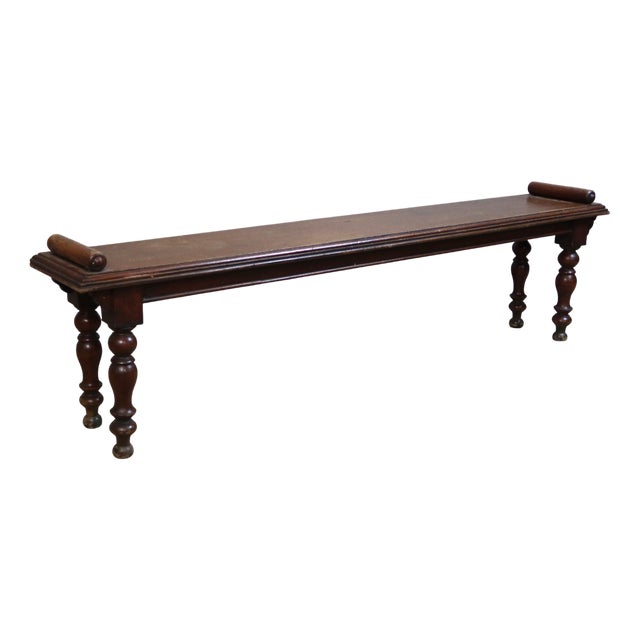 Late 18th Century Mahogany Bench For Sale