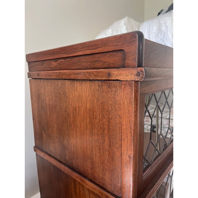 Antique English Barrister Bookcase For Sale - Image 4 of 7