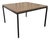 1960s Mid-Century Modern Florence Knoll Square T-Angle Faux Wood Coffee Table For Sale