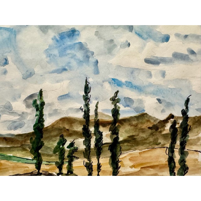 Rustic Henry Emil Salloch Original Watercolor on Paper Gredos, Mts. 1973. For Sale - Image 3 of 7