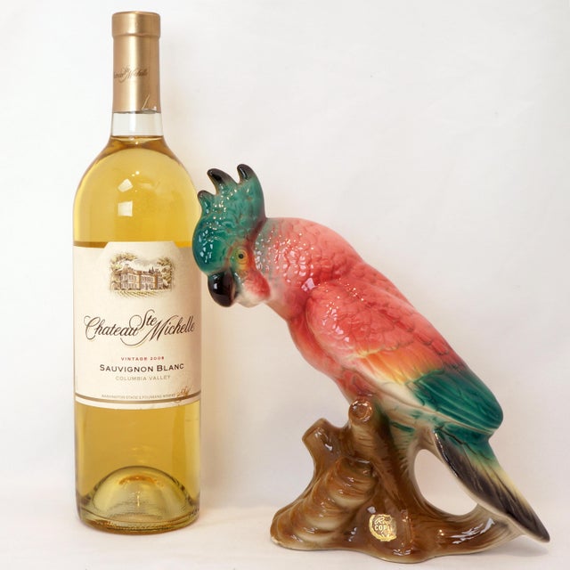 A colorful and fun ceramic cockatoo by Royal Copley that still has most of its original paper label. The vintage Royal...
