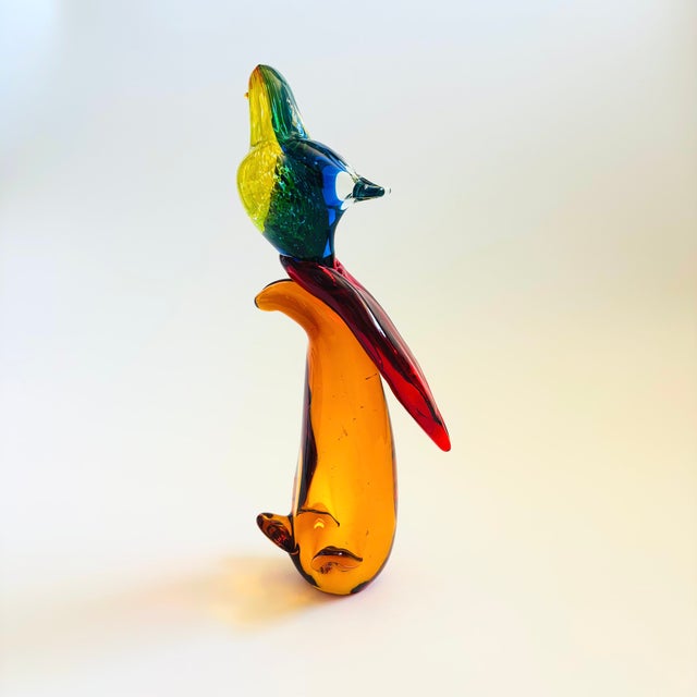 Art Glass Parrot For Sale - Image 4 of 9