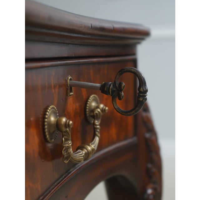 Brown Theodore Alexander Althorp Collection Leather Top Partners Desk For Sale - Image 8 of 17