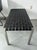 Steel frame bench with black leather strapping. This bench is similar to pieces by designers Douglas Kelly, Ross Littell,...