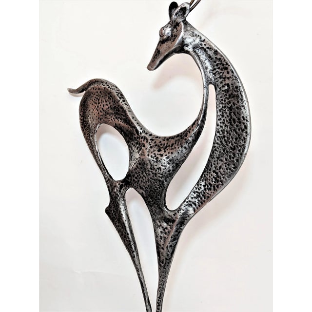 Curtis Jere 1980s Curtis Jere Metal Reindeer Sculpture For Sale - Image 4 of 13