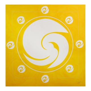 Orbit Yellow, Signed Abstract Screenprint by Jack Youngerman For Sale