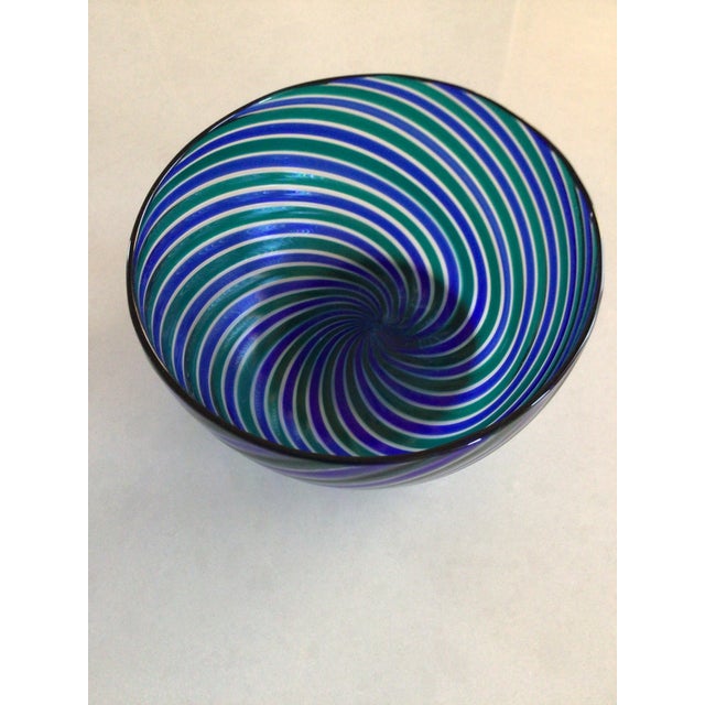 Rustic European Vintage Venini Decanter and Bowl For Sale - Image 3 of 4