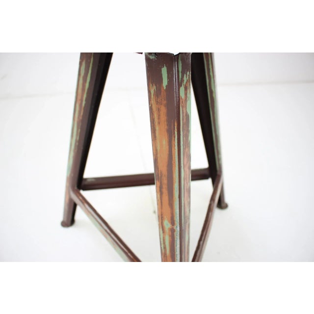 Mid-Century Wooden Stool, 1950s For Sale - Image 6 of 9