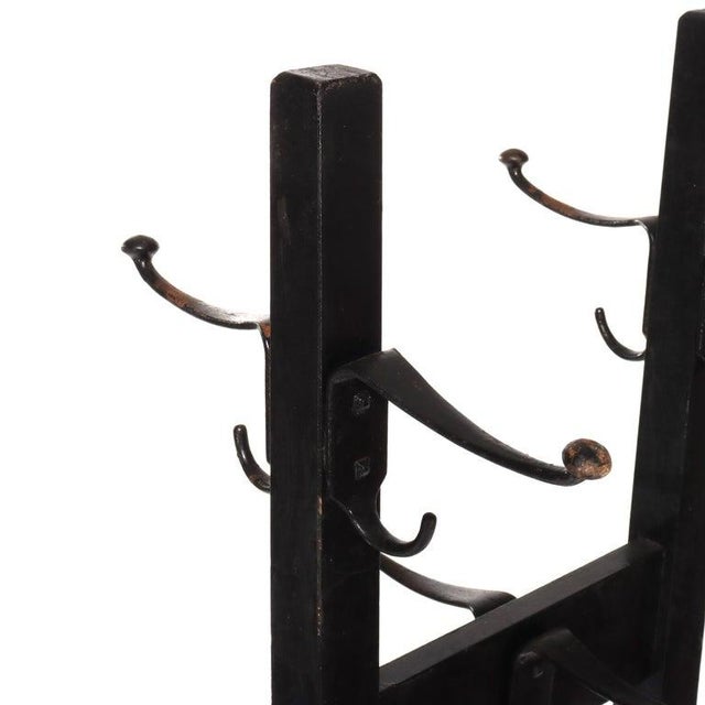Black Antique Stickley School Mahogany Costumer Hat Rack C1920 For Sale - Image 8 of 9