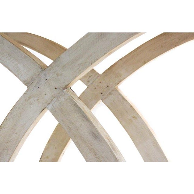 Wood Console Table With Elegant Crossing Leg Pattern For Sale - Image 7 of 10