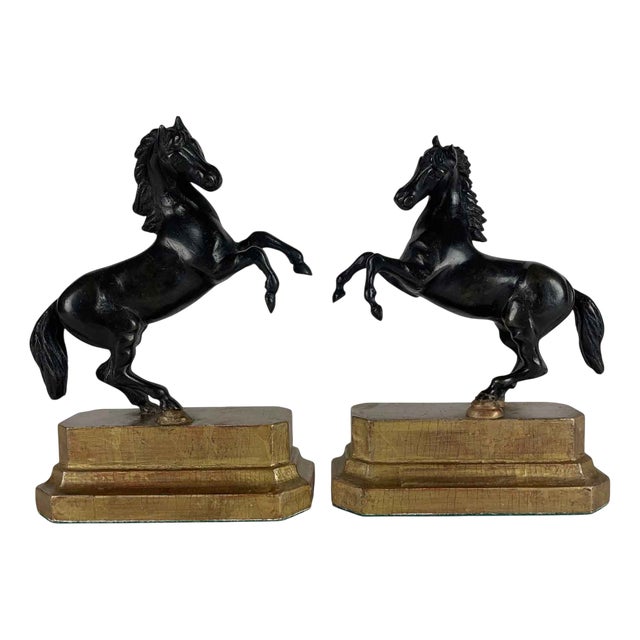 Grand Tour Horse Sculptures, Early 1800s, Bronze on Limewood Bases For Sale