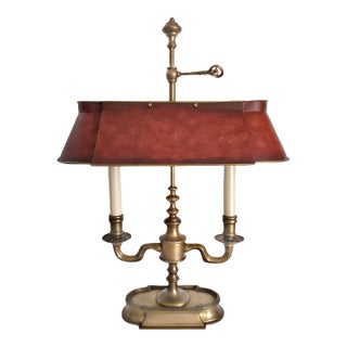 Lamp French Bouillotte Style & Tole Shade For Sale