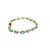 1990s 18k Yellow Gold Colombian Emerald and Diamond Line Bracelet, 7.5 Inches For Sale In Miami - Image 6 of 10