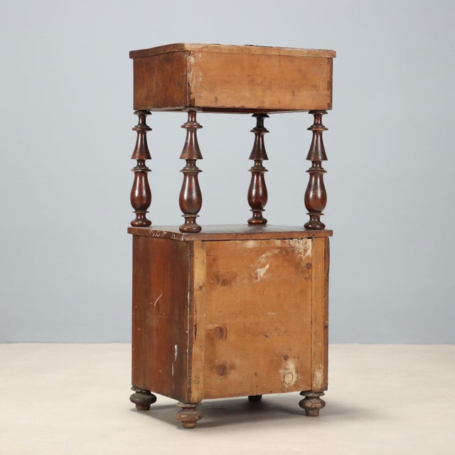 Louis Philippe Walnut Nightstand, 19th Century For Sale - Image 8 of 9
