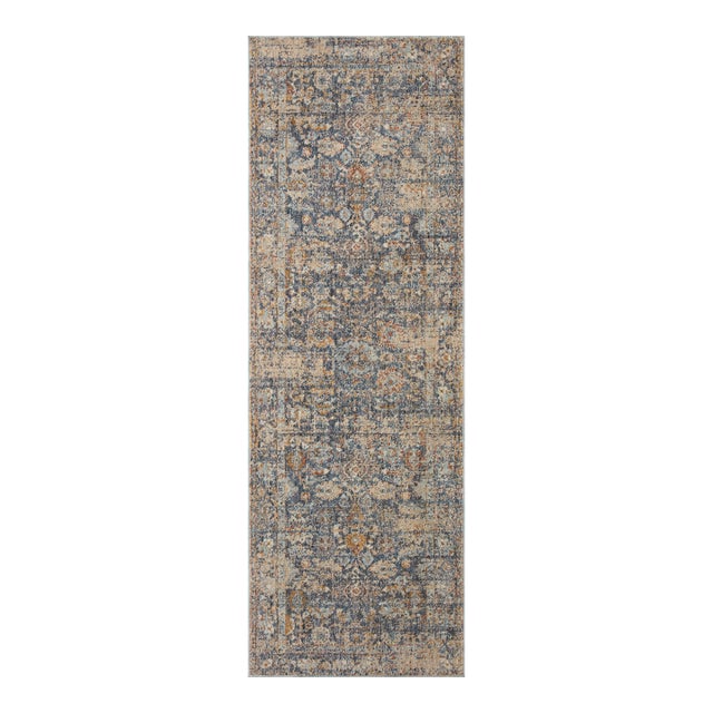 Angela Rose x Loloi Blake Rug Navy / Multi 2'-7" x 10'-0" Runner Rug For Sale