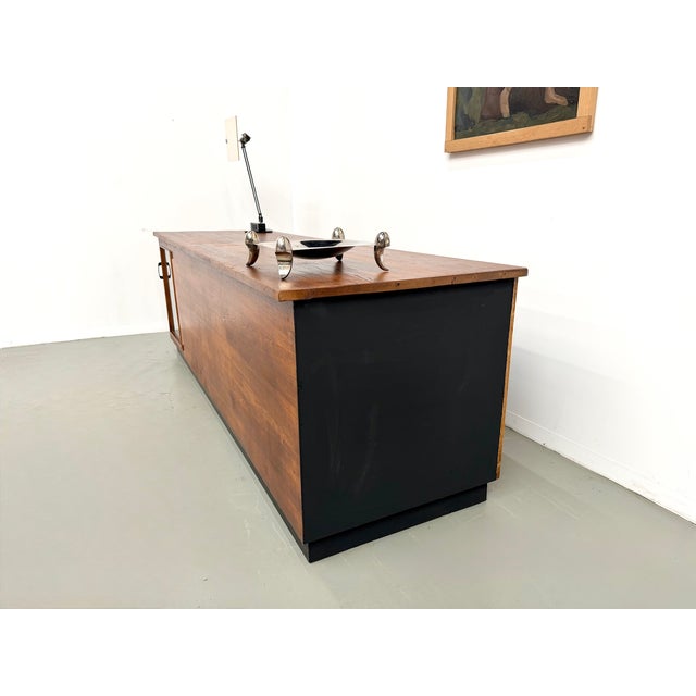 Large Vintage Oak Trade Counter, 1960s For Sale - Image 6 of 18