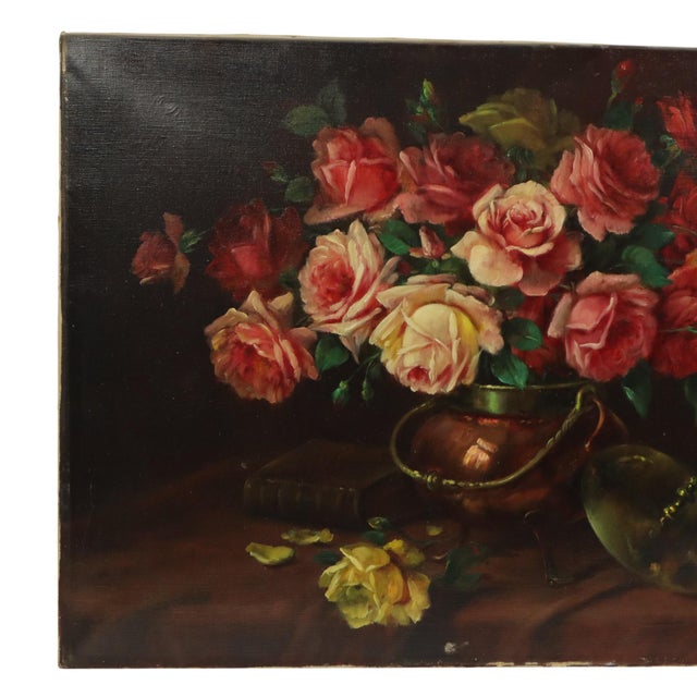 M. Goossens, Still Life Composition, 1950s, Oil Painting on Canvas For Sale - Image 3 of 18