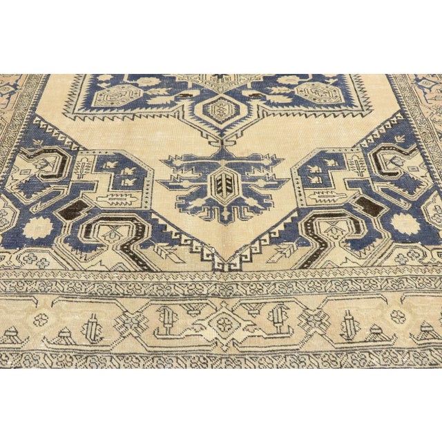 Antique-Worn Persian Viss Rug - 06'11 X 09'10 For Sale - Image 4 of 11