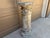 Weathered Neoclassical Cast-Concrete Garden Column Pedestal For Sale In South Bend - Image 6 of 11