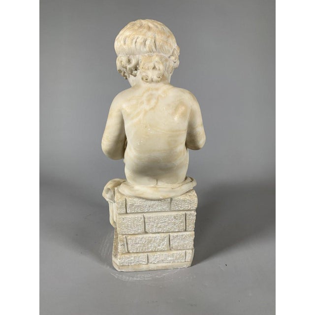 19th Century Marble Sculpture The Reader After Canova For Sale - Image 6 of 11