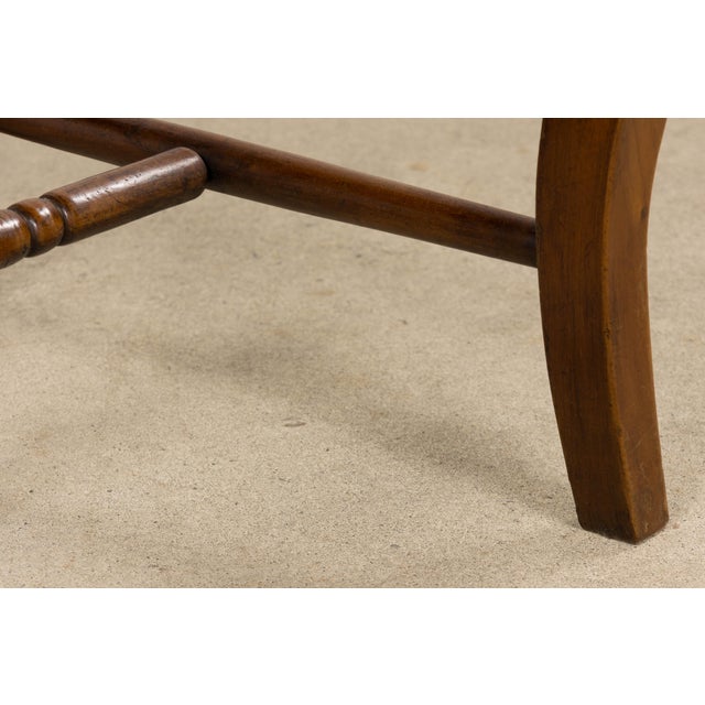 Antique French Provincial Walnut Dining Chairs With Rush Seats - Set of 8 For Sale - Image 9 of 18