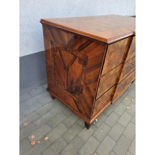 Brown Louis Seiz Commode in Inlaid Walnut, 1790 For Sale - Image 8 of 12