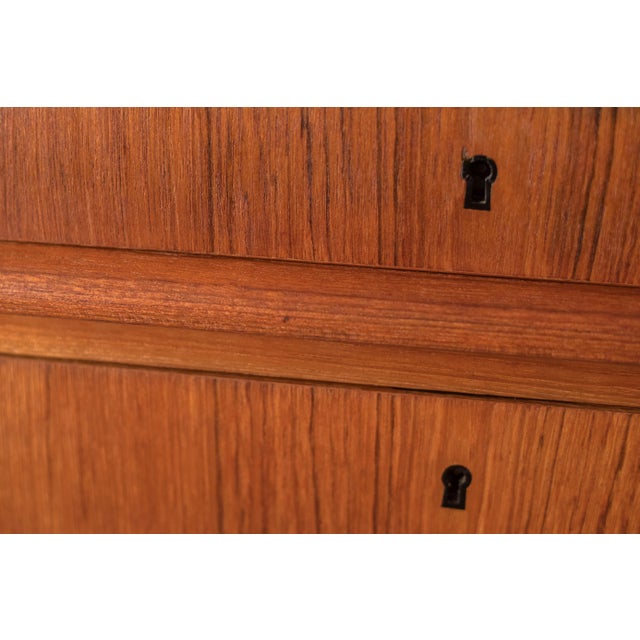 Mid Century Modern Scandinavian Teak Secretary Desk For Sale - Image 16 of 17