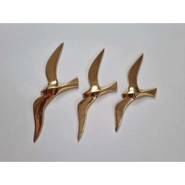 Brass Wall Decor Sculptures of Seagulls, Austria, 1963, Set of 3, in Very Good conditions. Designed 1960 to 1969