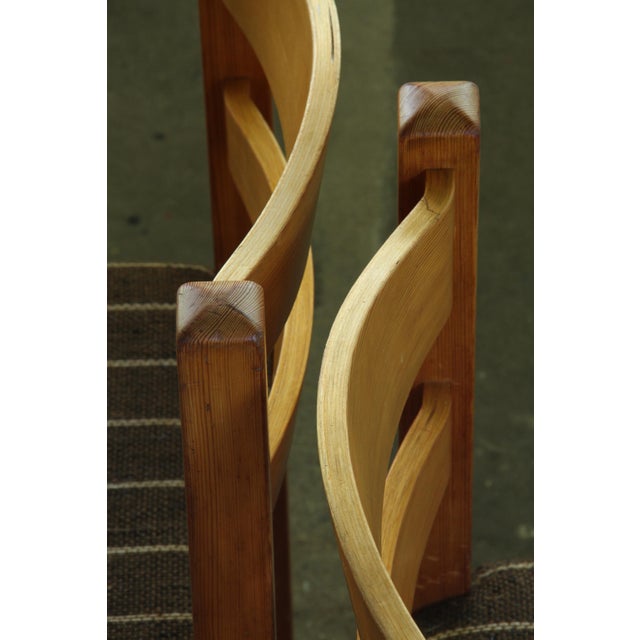 Mid-Century Modern Danish Chunky Pine Dining Chairs, 1970s, Set of 4 For Sale - Image 4 of 18