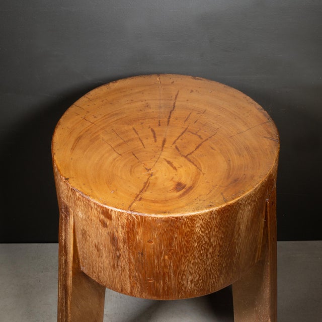 ABOUT The stool's strength and simplicity highlight the beautiful Suar wood used to craft it. The stool is heavy and is...