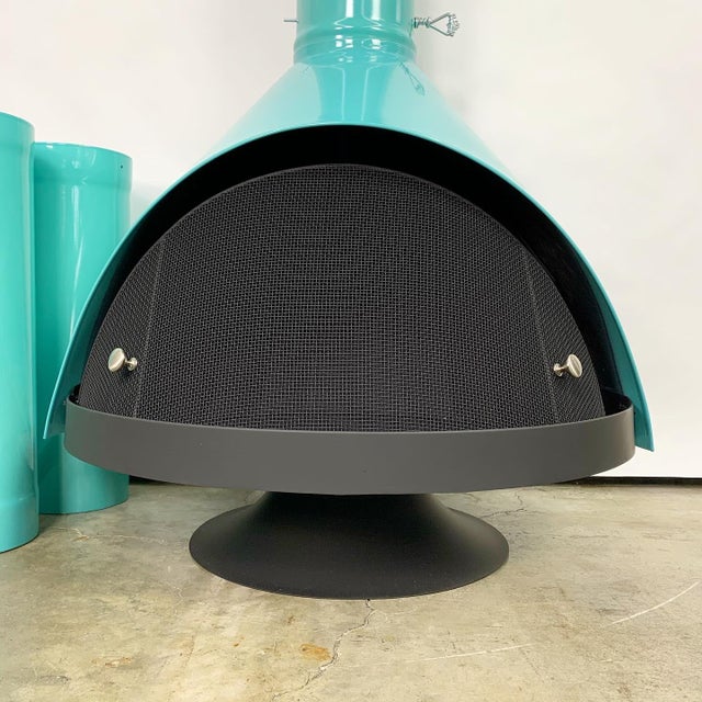 Turquoise Malm Zircon 34 Wood Burning Fireplace Chairish