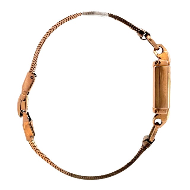 Early 21st Century Benrus 14k Rose Gold Square Case Ladies Watch For Sale - Image 5 of 7