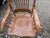 1980s Mid-Century Carved Oak Press Back Arm Chair For Sale - Image 5 of 11