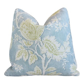 Colefax & Fowler Botanical Tree of Life Botanical Floral Feather/Down Pillow 21" Square For Sale