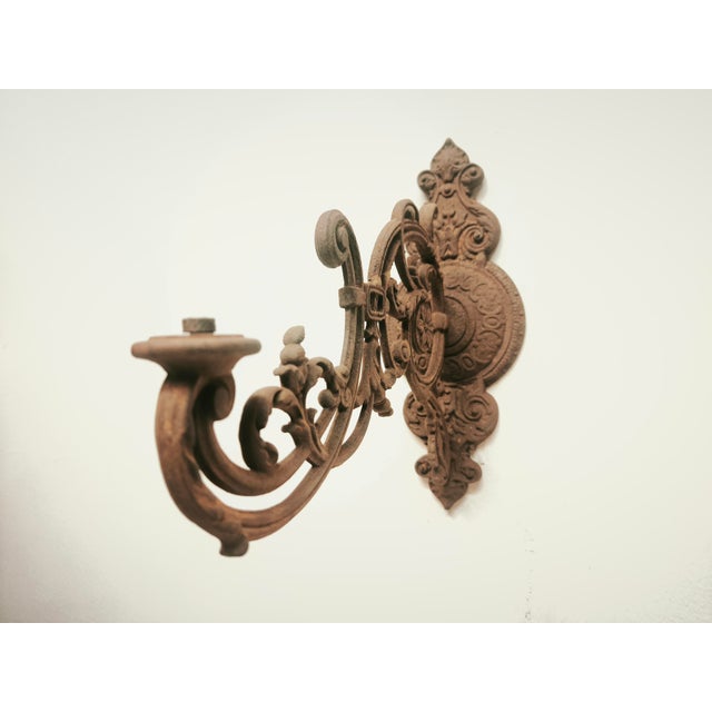 Antique Cast Iron Arm Bracket, 1890s For Sale - Image 13 of 18