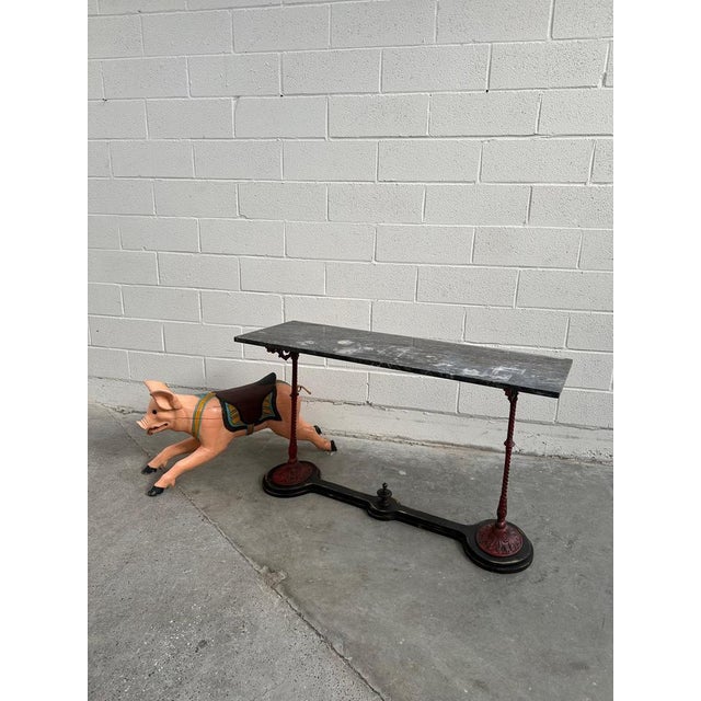 Late 19th Century Cast Iron and Marble Console Table For Sale - Image 3 of 17