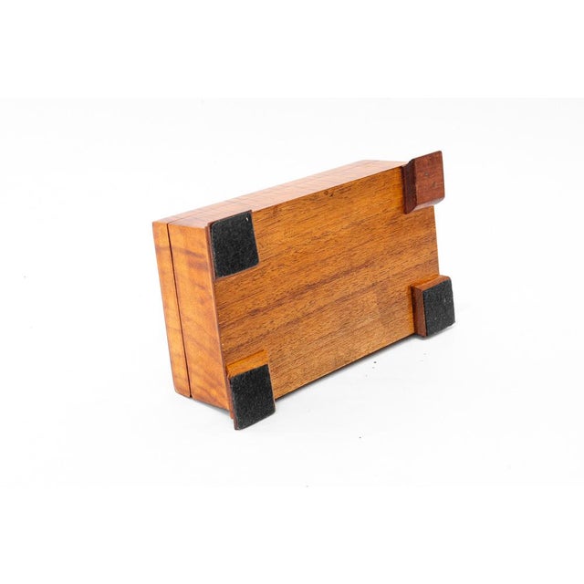 Wood Art Deco Cherry Wood Jewelry Box, 1920s For Sale - Image 7 of 11
