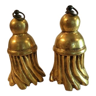 18th Century Antique Giltwood Tassels - a Pair For Sale